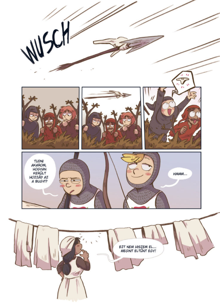 Rózsavár lovagjai mintaoldal (írta és rajzolta: Ray Henderson)